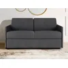 Image de Canapé 2 Places Convertible Express En Tissu Gris - Couchage 120 Cm - Matelas 14 Cm Calife