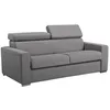 Image de Canapé 3 places convertible express en tissu VIZIR - Gris