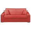 Image de Canapé 3 places convertible express en simili - Rouge - Couchage à lattes larges 140 cm - Matelas 14 cm EMIR