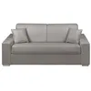 Image de Canapé 3 places convertible express en simili - Gris - Couchage à lattes larges 140 cm - Matelas 14 cm EMIR