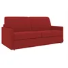 Image de Canapé 3 places convertible express en tissu rouge - Couchage à lattes larges 140 cm - Matelas 14 cm CALIFE