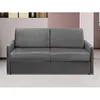 Image de Canapé 3 places convertible express en velours gris anthracite anthracite - Couchage à lattes larges 140 cm - Matelas 14 cm CALIFE