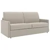 Image de Canapé 3 places convertible express en tissu beige - Couchage à lattes larges 140 cm - Matelas 18 cm CALIFE