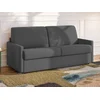 Image de Canapé 3 places convertible express en tissu gris - Couchage à lattes larges 140 cm - Matelas 18 cm CALIFE