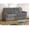 Image de Canapé 3 places convertible express en tissu gris clair - Couchage à lattes larges 140 cm - Matelas 18 cm CALIFE