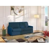 Image de Canapé 4 places convertible express en tissu bleu foncé - Couchage à lattes larges 160 cm - Matelas 18 cm CALIFE