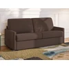 Image de Canapé 4 places convertible express en tissu marron- Couchage à lattes larges 160 cm - Matelas 18 cm CALIFE