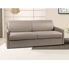 Image de Canapé 4 places convertible express en simili taupe - Couchage à lattes larges 160 cm - Matelas 18 cm CALIFE