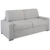 Image de Canapé 3 places convertible express en tissu chiné gris - Couchage 140 cm - Matelas 18 cm CALITO