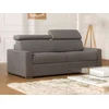 Image de Canapé 4 places convertible express en tissu gris - couchage lattes larges 160 cm - Matelas 14 cm avec mémoire de forme VIZIR