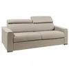 Image de Canapé 4 places convertible express en tissu beige - couchage 160 cm - Matelas 18 cm avec mémoire de forme VIZIR