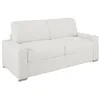 Image de Canapé 2 places convertible express en simili CALITO - Blanc - Couchage lattes larges 120 cm - Matelas 14 cm avec mémoire de forme