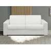 Image de Canapé 3 places convertible express en simili blanc - Couchage 140 cm - Matelas 18 cm avec mémoire de forme CALITO