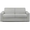 Image de Canapé 3 places convertible express en tissu chiné gris - Couchage 140 cm - Matelas 18 cm avec mémoire de forme CALITO