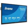 Image de iiyama ProLite TE7513A-B1AG 75 ecran LCD retro-eclaire par LED - 4K - pour signaletique numerique / communication interactive