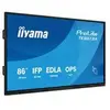 Image de iiyama ProLite TE8613A-B1AG 86 Classe (85.6 visualisable) ecran LCD retro-eclaire par LED - 4K - pour signaletique numerique / communication interactive