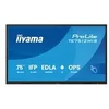 Image de iiyama ProLite TE7512MIS-B4AG 75 Classe (74.52 visualisable) ecran LCD retro-eclaire par LED - 4K - pour signaletique numerique / communication interactive