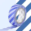Image de Masking tape à rayures - Bleu - 15 cm x 7 m