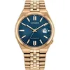 Image de Montre homme - CITIZEN - NK0023-57L - Acier inoxydable IP rosé - Cadran bleu 40 mm - Étanche 5 bar