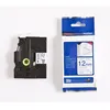 Image de Ruban Brother - TZEFA3 - 12mm Bleu sur fond Blanc - Bande thermo-collante 3M