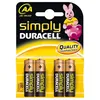 Image de Duracell - Pile Alcaline - AAx4 Simply (LR6)