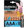 Image de Duracell Ultra lot de 8 piles alcalines type AAA 15 Volts LR03