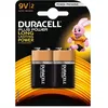 Image de DURACELL Lot de 2 piles Plus Power 9V