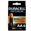 Image de Pack de 6 piles Duracell Optimum AA 15 V LR06 Noir