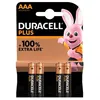 Image de 4 Piles alcalines Plus 100% LR03/AAA (15V) DURACELL