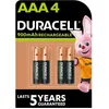 Image de Pile rechargeable Duracell Lot de 4 piles rechargeables AAA 900mAh