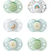 Image de Sucette de nuit - TOMMEE TIPPEE - 18-36 mois - Lot de 6 sucettes phosphorescentes avec capsule de stérilisation réutilisable