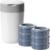 Image de Tommee Tippee Starter-Set Twist & Click Sangenic Tec Poubelle à Couches + 6 Cassettes Protection Anti-Odeur Et Anti-Germe Garantie
