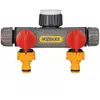 Image de Raccord Robinet Extérieur Sélecteur 2 Circuits Arrosage 21-26,6mm et 33,3mm HOZELOCK