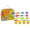 Image de Play-Doh Mon 1er Kit 9 accessoires avec étui de rangement et 4 pots de pâte à modeler loisir créatif pour tout-petits Dès 3 ans