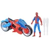Image de Spiderman Figurine 10 cm ArachnoMoto lance-toile Figurine et moto Marvel Spider-Man Epic world of action Dès 4 ans