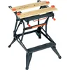 Image de Etabli etau pliable - BLACK+DECKER - WM550-XJ - 2 mâchoires en bambou - charge maximale de 250 kg