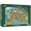 Image de Gibsons Puzzle Europe - This Is Europe Hartwig Braun 1000 Pièces