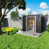 Image de Abri de jardin métal gris Yardmaster 330 m² + kit dancrage