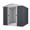 Image de Abri de jardin métal anthracite Yardmaster 23 m² + kit dancrage