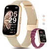 Image de Montre Connectée Femme 1.47 Tracker dActivité 24 Modes Sportifs Suivi Sommei SpO2 Podometre Fonction Féminine IP68 Or Rose