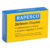 Image de Agrafes - RAPESCO - 26/6mm - Boîte de 1000 - Galvanisées - Haute qualité