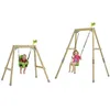 Image de Portique balançoire 2 en 1 évolutif FOREST ACORN en bois H200cm marron