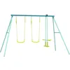 Image de Portique Metal 2 Balancoires / Vis-a-vis / Kit D'ancrage H.185 Cm