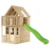 Image de Maisonnette cabane avec toboggan LOFT en bois FSC® marron