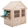 Image de Maisonnette cabane enfant + cuisine extérieure REFUGE en bois FSC® marron