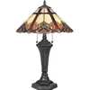 Image de Lampe - Cambridge - Vintage - Verre Tiffany - Bronze - 1 ampoule