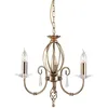 Image de Lustre Aegean laiton vieilli 3 ampoules - Aegean - Diamètre 38 Cm - Hauteur 42 Cm - Verre - E14