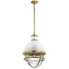 Image de Elstead Kichler Tollis Globe Suspension Plafonnier Laiton Naturel & Blanc