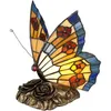 Image de Lampe - ELSTEAD LIGHTING - Papillon - Bronze Architectural - Verre Tiffany - 1 ampoule 3W LED