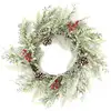 Image de Couronne De Noël Design Branche Naturelle - Diam. 55 Cm - Vert
